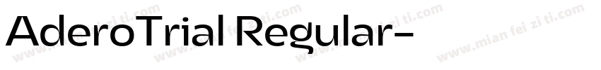 AderoTrial Regular字体转换
